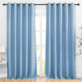 NICETOWN Blackout Room Divider Curtains 118 inches Long, Grommet Thermal Window Treatments Sound Reducing Drapes for Sliding Glass Door, Blue, W66 x L118, 2 Pieces