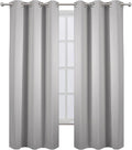 LEMOMO Light Grey Blackout Curtains 34 x 84 Inch Length/Set of 2 Curtain Panels/Thermal Insulated Room Darkening Blackout Curtains for Bedroom