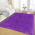 Latepis Bedroom Shag 4x6 Rug Purple Shaggy Fluffy Faux Fur Rug Machine Washable Area Rugs for Living Room Office Dorm Plush Rugs Home Decor Rectangle