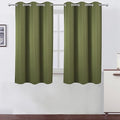 LEMOMO Oilve Green Blackout Curtains 38 x 54 Inch Length/Set of 2 Curtain Panels/Thermal Insulated Room Darkening Blackout Curtains