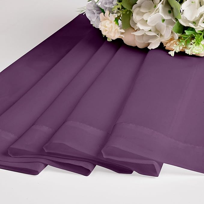 OWENIE Sheer Curtains 54 Inch Length 2 Panels Set, Plam Clear Sheer Short Curtains for Small Window, Light Filtering Clear Curtains Sheer, 2 Pcs 84 Width 54 Long, Plam