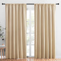 NICETOWN Room Darkening Curtains for Bedroom - Triple Weave Home Decoration Thermal Insulated Solid Drapes for Kitchen (Biscotti Beige, Set of 2 Panels, 70 x 84 Inch)