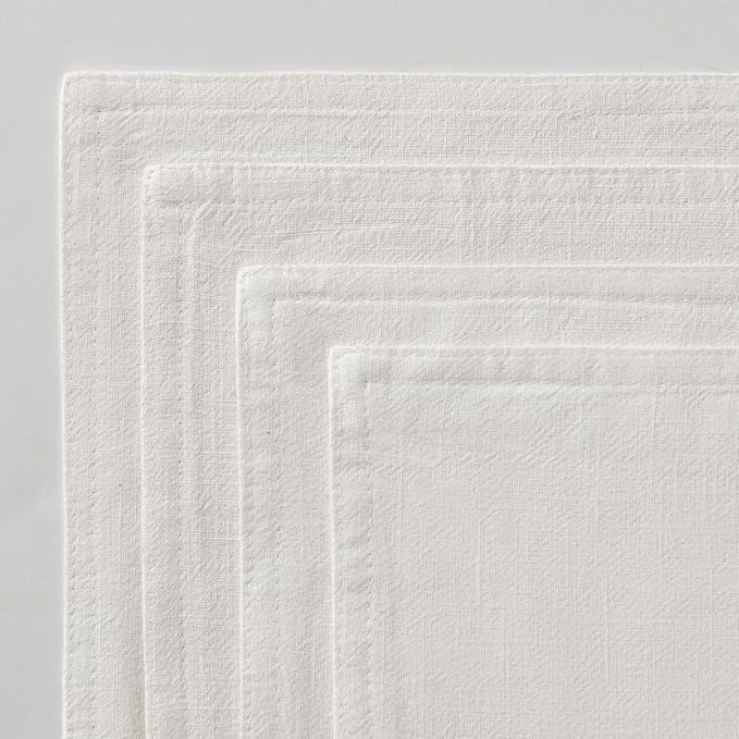 MIULEE Cream Linen Pillow Covers Pack of 4 Decorative Natural Solid Throw Pillow Covers Soft Accent Boho Farmhouse Couch Pillowcases Modern Spring Home Decors for Living Room Bed Sofa 20x20 Inch