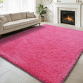 Shag Area Rug for Bedroom 4x6,Fluffy Area Rugs for Living Room,Soft Fuzzy Rug Non-Shedding Indoor Plush Carpet for Kids Bedroom Nursery Dorm Home Decor,Hot Pink