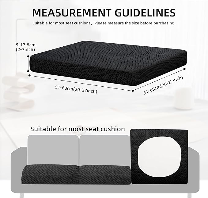 Outdoor Cushion Covers Set,12PCS Patio Furniture Couch Seat Slipcovers, Replacement for Sofa Sectional Chair(Cover，Only)