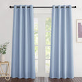 NICETOWN Blackout Vintage Blue Curtains 84 inches Long, Grommet Room Darkening Thermal Insulated Sound Dampening Window Treatments for Bedroom/Home Office, 2 Panels, W46 x L84