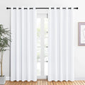 NICETOWN 50% Light Blocking Curtain Panels for Bedroom, Home Decoration Easy-Care Solid Grommet Draperies/Drapes, Window Covering for Kitchen (2 Panels, 60 by 84, White)