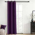 Yakamok Blackout Curtains for Bedroom,Thermal Insulated Blackout Grommet Top Drapes for Living Room,Purple,38x84 Inch, 1 Panel