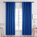 Deconovo Blackout Curtains, Thermal Insulated, W42 x L84 2 Panels, Back Tab, Machine Washable, Room-Darkening Drapes for Bedroom/Living Room Royal Blue