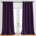 NICETOWN Blackout 102 inch Curtains for Living Room, Grommet Thermal Insulated Room Darkening Curtains for Bedroom/Living Room, 2 Panels, W52 x L102, Royal Purple
