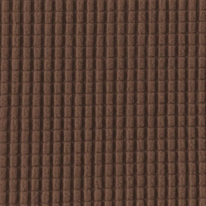 Easy-Going Stretch Sofa Slipcover 1-Piece Sofa Cover Furniture Protector Couch Soft with Elastic Bottom for Kids, Polyester Spandex Jacquard Fabric Small Checks (Sofa, Brown)