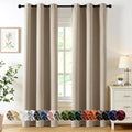 MIULEE Taupe Blackout Curtains for Bedroom Living Room 84 Inches Long 2 Panels, Thermal Insulated Room Darkening Drapes Solid Grommet Noise Reduction Light Blocking Window Treatments 40x84 inch
