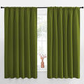 NICETOWN Blackout Curtains for Bedroom, Blackout Curtain Panels, Olive, 1 Pair, 70 by 63-inch, Window Treatment Energy Saving Thermal Insulated Solid Rod Pocket Blackout Drapes/Draperies