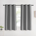 NICETOWN Silver Grey Blackout Curtain Panels for Bedroom, 2 Panels, W42 x L60 inches, Thermal Insulated Grommet Top Blackout Draperies and Drapes