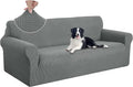 U-NICE HOME Stretch Couch Cover Sofa Cover Sofa Slipcover Furniture Protector for 4 Cushion Couch Sofa Pet Friendly(Oversized Sofa, Grey)