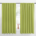 NICETOWN Blackout Curtains for Bedroom, Blackout Curtain Panels, Fresh Green, 1 Pair, 62 by 63-inch, Window Treatment Energy Saving Thermal Insulated Solid Rod Pocket Blackout Drapes/Draperies
