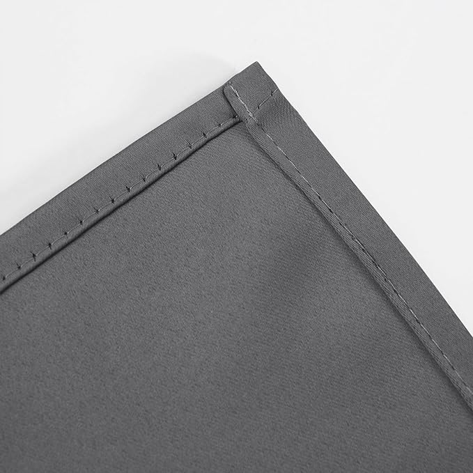 LEMOMO Blackout Curtains 52 x 90 Inch Long Frost Grey Curtains Set of 2 Panels Room Darkening Curtains for Bedroom and Living Room