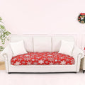 Smiry Printed Couch Cushion Covers, Stretch Soft Couch Covers for Sofa, Washable Non-Slip Sofa Slipcover Furniture Protector for Indoor and Outdoor (Large, Red with White)