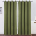 LEMOMO Olive Green Blackout Curtains/52 x 84 Inch Long/Set of 2 Curtain Panels/Thermal Insulated Room Darkening Curtains for Bedroom