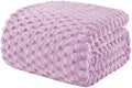 Exclusivo Mezcla Fleece Twin Blanket for Bed, Extra Large Fuzzy Lilac Purple Bed Blankets, Soft Cozy Plush Sofa Throws for All Seasons, 60x80 Inches