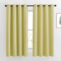 NICETOWN Room Darkening Curtains for Living Room - Functional Room Darkening Drapes/Panels for Bedroom, Thermal Insulated, Privacy Assured (Set of 2, 52 x 63 inches in Paler Yellow)
