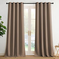 NICETOWN Cappuccino Grommet Drapes - Thermal Insulated Window Treatments for Living Room, Yard, Office, Flat, Hall - Heavy-Duty Construction, 2 Panels, W52 x L95