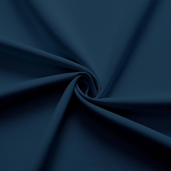 Joydeco Blackout Curtains 72 Inch Length 2 Panels Set, Thermal Insulated Long Curtains& Drapes 2 Burg, Room Darkening Grommet Drapes for Living Room Bedroom Window (Navy Blue, W52 x L72 Inch)