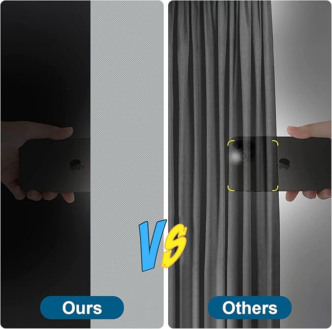 100% Blackout Curtains for Bedroom, Portable DIY Window Blinds, No Drill Window Shades & Blackout Blinds with Stickers & Tabs for Travel, Dorm Room, Media Room (Grey, 79" x 57")