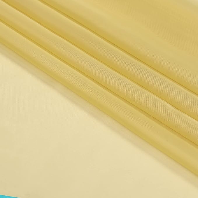 OWENIE Gold Sheer Curtains 96 Inch Length 2 Panels Set, Elegant Sheer Curtains for Bedroom, Window Voile Sheer Curtain Panels/Drapes/Treatment for Living Room, 2Pcs, Total 84“ Wide