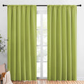 NICETOWN Living Room Curtains, Blackout Draperies, Fresh Green, 1 Pair, 70 x 84-inch, Home Decorations Thermal Insulated Solid Rod Pocket Blackout Drapes for Cafe