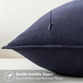 Linen Decorative Pillow Covers Navy Boho (18x18 Inch) – 18x18in