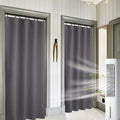 RYB HOME 2 Panels Blackout Doorway Curtains, Thermal Insulated Privacy Rod Pocket Easy Installation Drapes for Living Room Bedroom Dining Room, Width 34 by Length 80, Grey