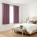 PONY DANCE - Window Curtains - 42 inch W by 45 L Dusty Rose Thermal Insulated Curtain Drapes Light Filter Energy Efficient Modern Design Style for Home Decor Low Shading Effect, 2 Pieces