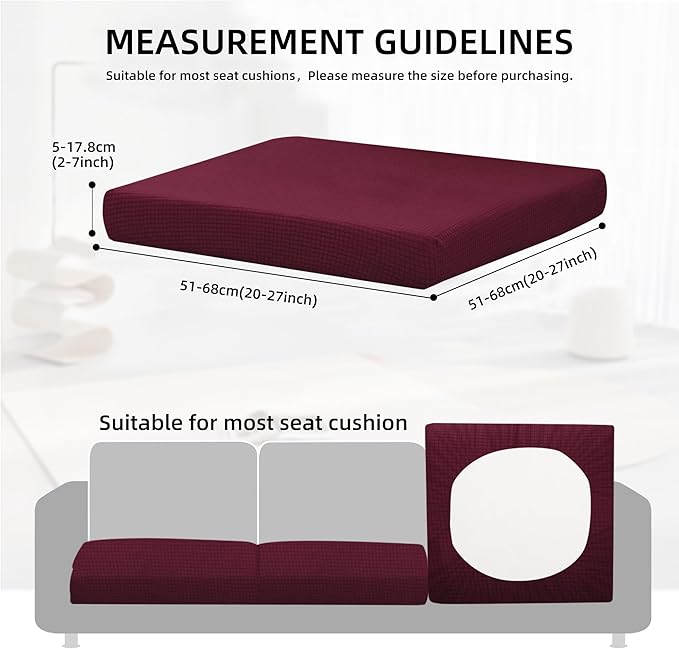 Outdoor Cushion Covers Set,12PCS Patio Furniture Couch Seat Slipcovers, Replacement for Sofa Sectional Chair(Cover，Only)