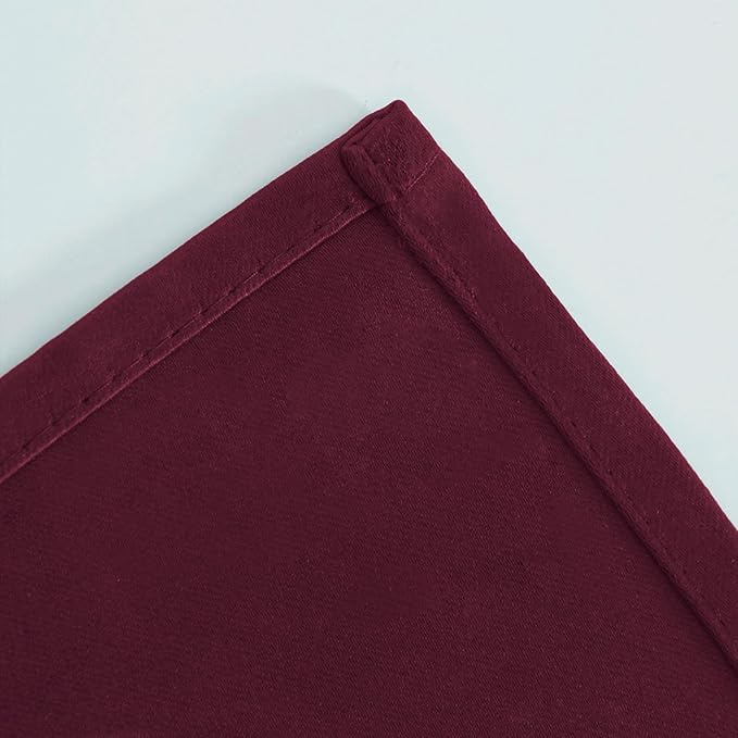 LEMOMO Blackout Curtains 66 x 54 Inch Long Burgundy Red Curtains Set of 2 Panels Room Darkening Curtains for Bedroom and Living Room