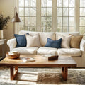 Decorative Lumbar Throw Pillow Covers for Couch Bed – Blue, 14x22in