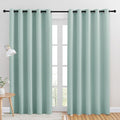 NICETOWN Blackout Draperies Curtains for Kids Room, Aqua, Set of 2, 70 by 84 inches, Window Treatment Thermal Insulated Solid Grommet Blackout Drape Panels for Bedroom