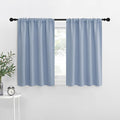 NICETOWN RV Blackout Curtains for Camper Windows, Vintage Blue, 42" x 36", Set of 2, Kitchen Curtains, Short Blackout Drapes, Thermal Insulated Rod Pocket Window Treatment Draperies for Nursery