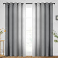 SimpleHome Ombre Room Darkening Curtains for Bedroom, Gradient Grey to Gray White Light Blocking Thermal Insulated Grommet Window Curtains/Drapes for Living Room,2 Panels, 62x84 inches Length
