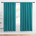 NICETOWN Peacock Blue Blackout Curtains Panels for Window, Thermal Insulated Rod Pocket Blackout Drapes/Draperies for Living Room (2 Panels, W52 x L72 inches)