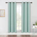 NICETOWN Blackout Window Curtains 70" L, 2 Panels, 34 inch, Aqua Blue, Grommet Top Room Darkening Thermal Insulated Vertical Window Drapes Modern for Flat/Apartment
