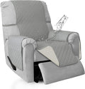 ISSUNTEX Double Protection 100% Waterproof Recliner Covers for Living Room, Reversible Furniture Protector Recliner Couch Sofa Slipcover for Dogs, Pets, Kids (Recliner, Light Gray/Ivory)