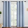 NICETOWN Vintage Blue Blackout Curtains 84 inches Length for Living Room, 2 Panels, 42" Wide, Thermal Insulated Long Drapes for Large Window