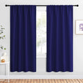NICETOWN Blackout Curtains for Living Curtains, Navy Blue, 2 Panels, 42 by 72, Room Darkening Window Curtain Panels, Easy-Care Solid Thermal Insulated Draperies/Drapes for Daughter Room