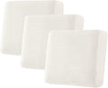 H.VERSAILTEX Super Stretch Individual Seat Cushion Covers - Sofa & Couch Cushion Slipcover Sets - Thick Jacquard Textured Twill Fabric (3 Piece XL, Porcelain White)