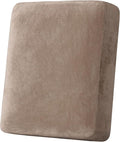 H.VERSAILTEX Velvet Stretch Couch Cushion Cover Plush Cushion Slipcover for Chair Cushion Furniture Protector Seat Cushion Sofa Cover (1 Piece Armchair Cushion Covers, Taupe)