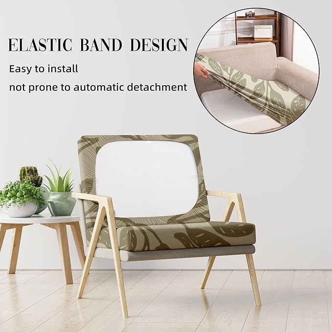 8Pcs Outdoor Cushion Covers, Patio Cushion Covers,Stretch Elastic Slipcovers, Replacement Washable & Reusable Furniture Protector for Patio Couch (Hummingbird-Pattern,Cover Only)