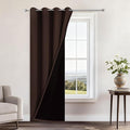 Yakamok 100% Blackout Curtains 96 Inches Long, 2 Thick Layers Heat and Full Light Blocking Soft Thermal Insulated Drapes for Bedroom(52" Wide Each Panel, Chocolate Brown, 1 Panel)