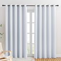 NICETOWN Room Darkening Curtain Panels for Bedroom -Easy Care Solid Thermal Insulated Grommet Room Darkening Draperies/Drapes (Greyish White, 2 Panels, W70" X L84")