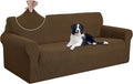 U-NICE HOME Stretch Couch Cover Sofa Cover Sofa Slipcover Furniture Protector for 4 Cushion Couch Sofa Pet Friendly(Oversized Sofa, Brown)